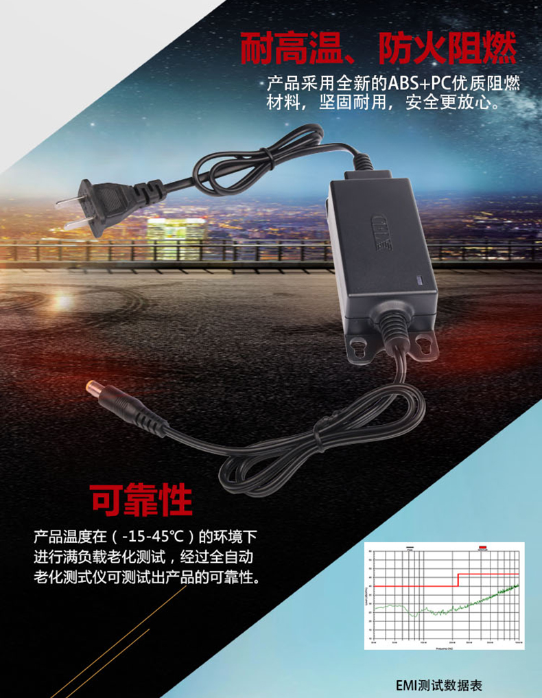 小耳朵電源DC12V 2A桌面式電源適配器XED-SN2011SZ